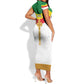 Meskel Ethiopia Short Sleeve Bodycon Dress True Cross - African Pride