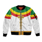 Meskel Ethiopia Sleeve Zip Bomber Jacket True Cross - African Pride