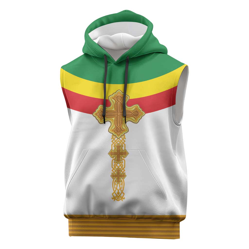 Meskel Ethiopia Sleeveless Hoodie True Cross - African Pride