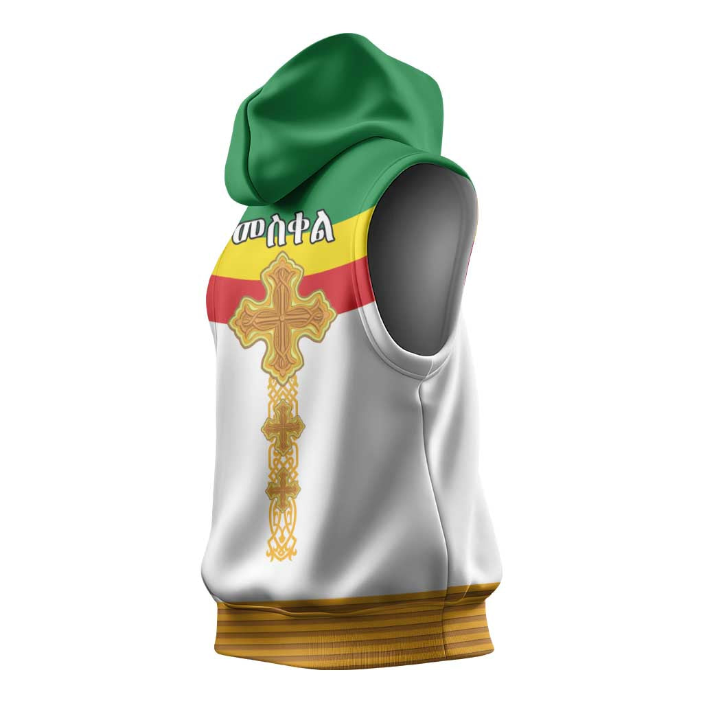 Meskel Ethiopia Sleeveless Hoodie True Cross - African Pride
