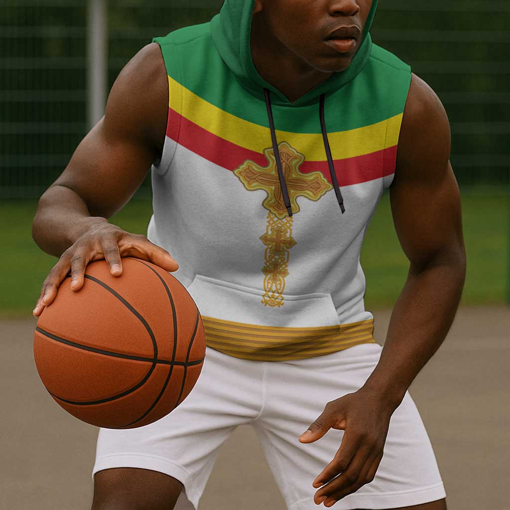 Meskel Ethiopia Sleeveless Hoodie True Cross - African Pride