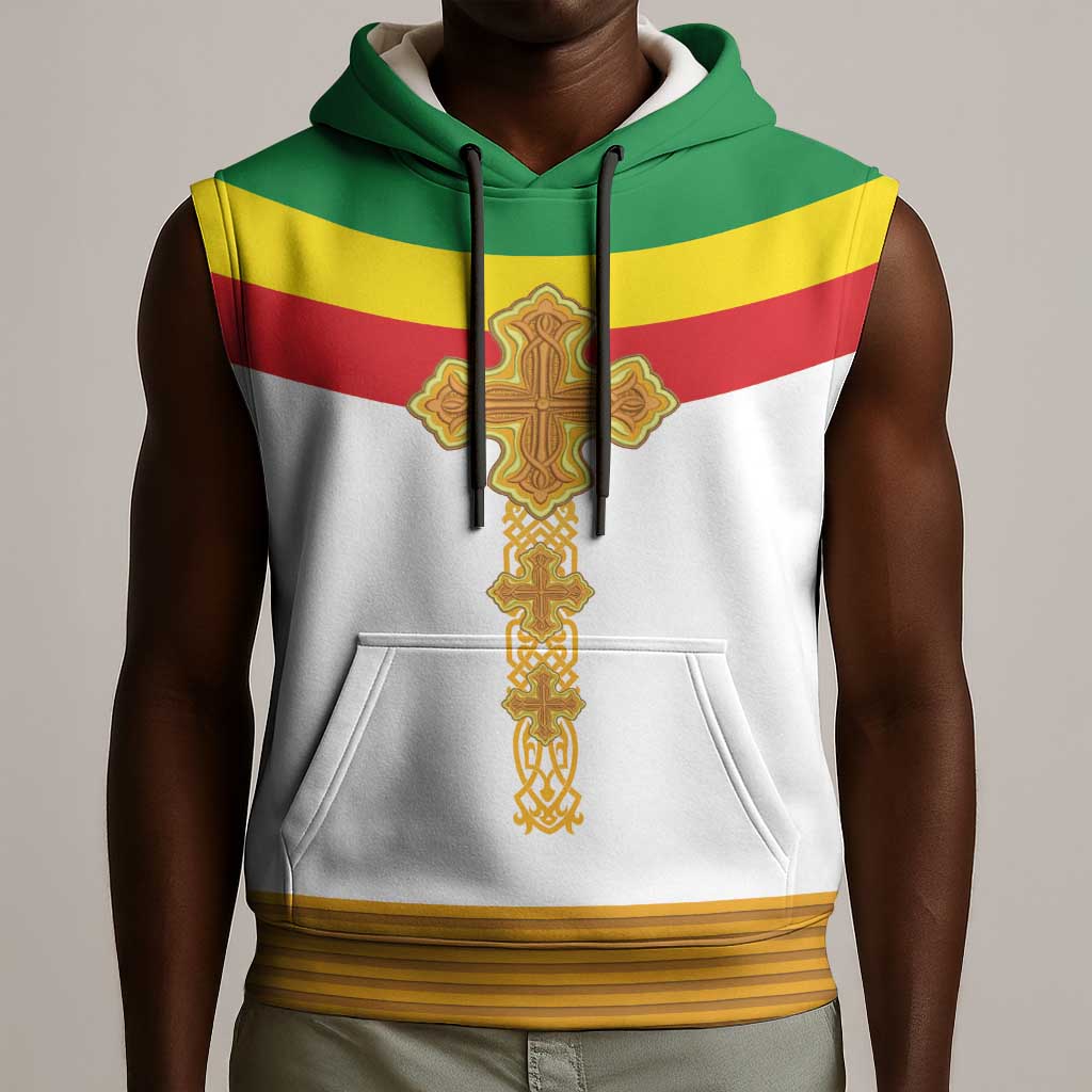Meskel Ethiopia Sleeveless Hoodie True Cross - African Pride