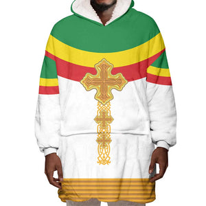 Meskel Ethiopia Wearable Blanket Hoodie True Cross - African Pride