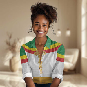 Meskel Ethiopia Women Casual Shirt True Cross - African Pride