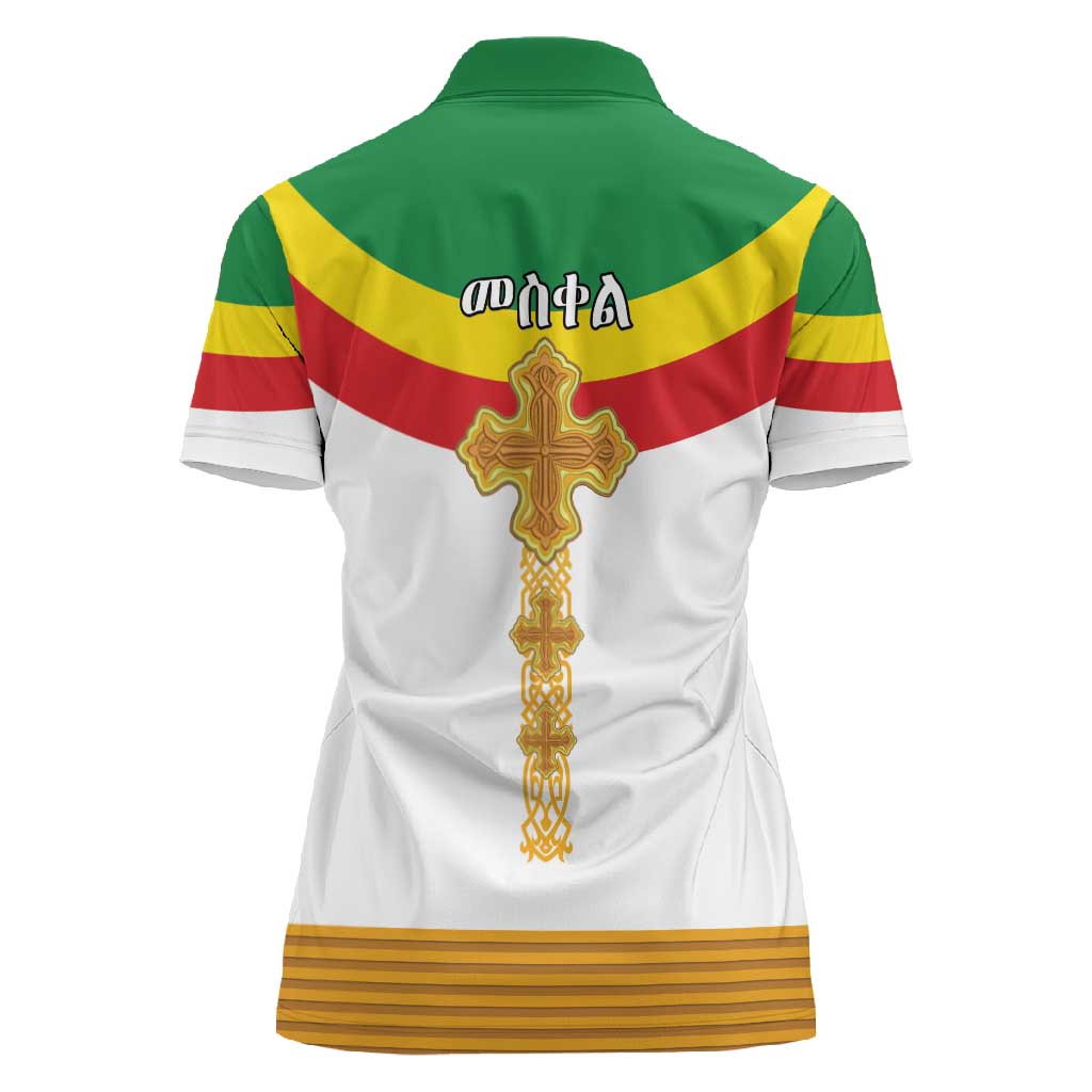 Meskel Ethiopia Women Polo Shirt True Cross - African Pride