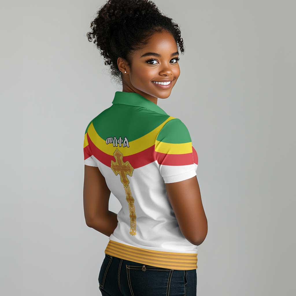 Meskel Ethiopia Women Polo Shirt True Cross - African Pride