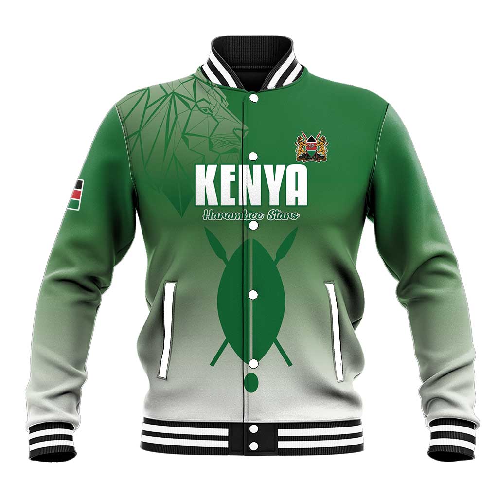 Custom Kenya Football Baseball Jacket Go Harambee Stars - African Pride