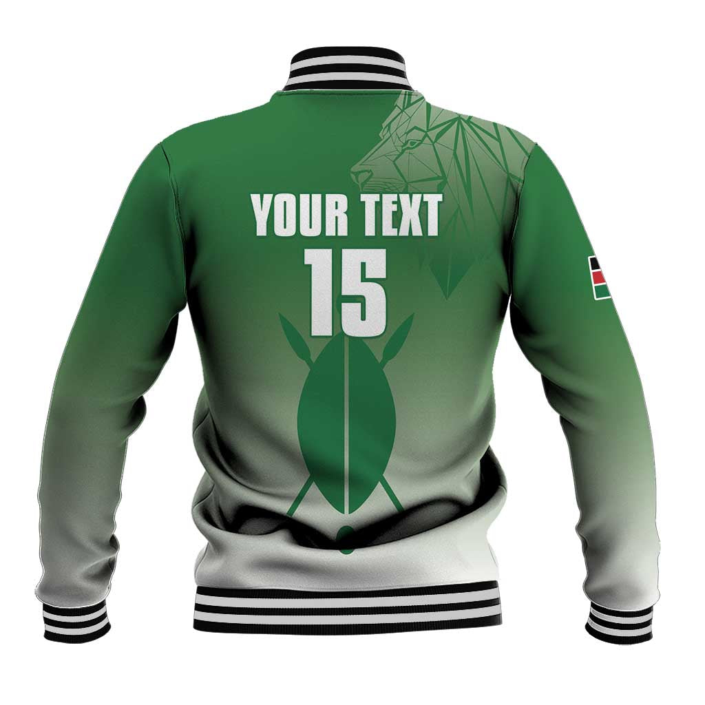 Custom Kenya Football Baseball Jacket Go Harambee Stars - African Pride