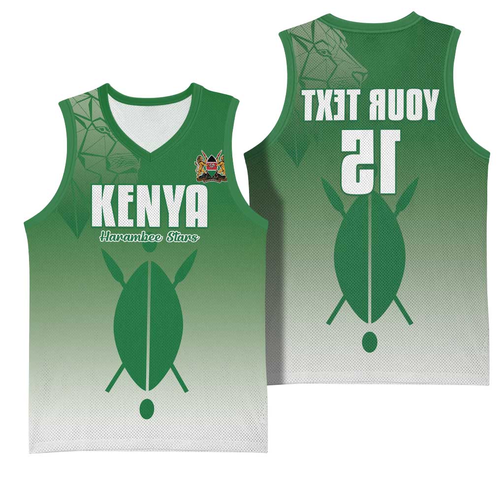 Custom Kenya Football Basketball Jersey Go Harambee Stars - African Pride