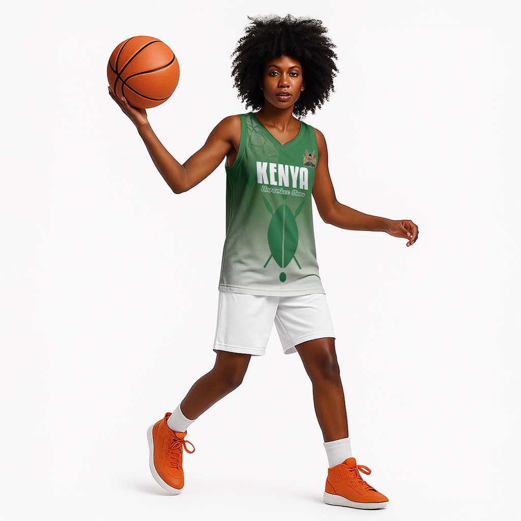 Custom Kenya Football Basketball Jersey Go Harambee Stars - African Pride