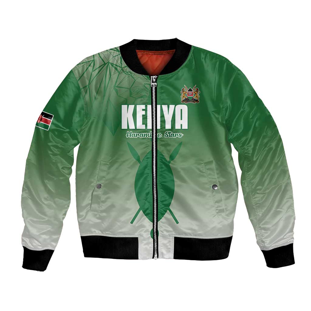 Custom Kenya Football Bomber Jacket Go Harambee Stars - African Pride