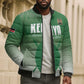 Custom Kenya Football Bomber Puffer Jacket Go Champions Harambee Stars