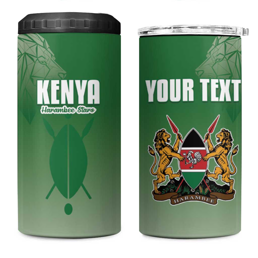 Custom Kenya Football 4 in 1 Can Cooler Tumbler Go Harambee Stars - African Pride