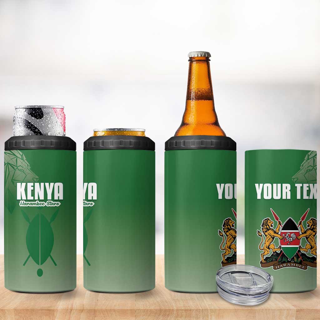 Custom Kenya Football 4 in 1 Can Cooler Tumbler Go Harambee Stars - African Pride