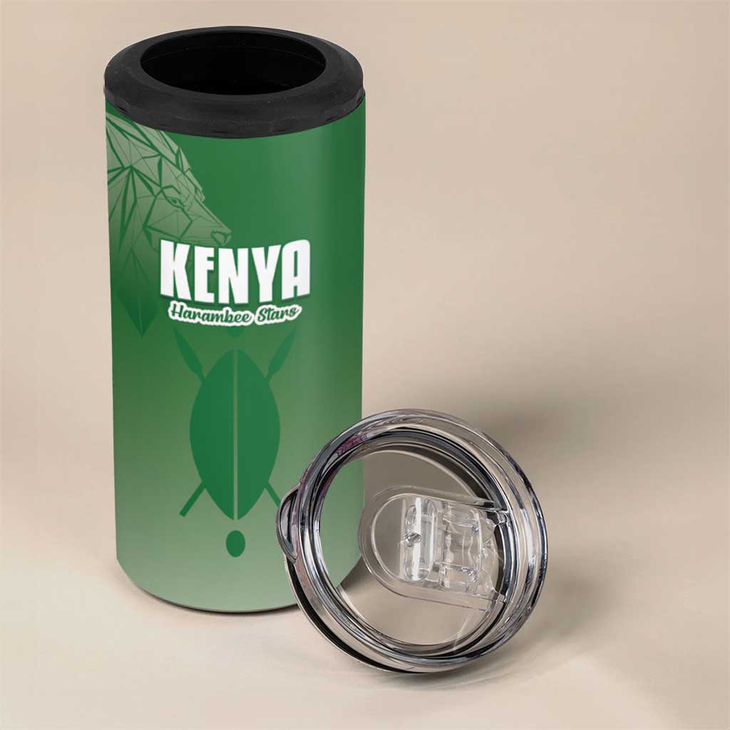 Custom Kenya Football 4 in 1 Can Cooler Tumbler Go Harambee Stars - African Pride