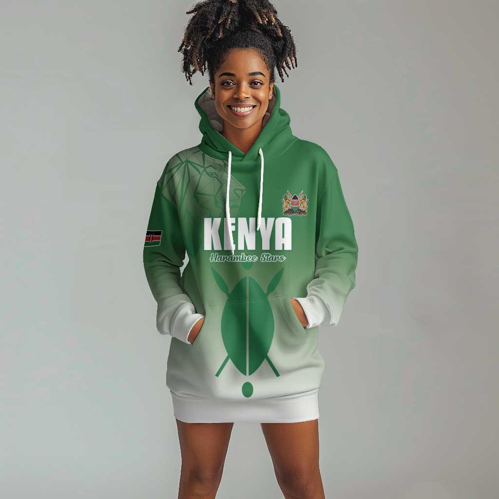 Custom Kenya Football Hoodie Dress Go Harambee Stars - African Pride
