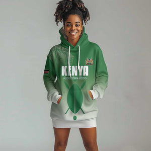 Custom Kenya Football Hoodie Dress Go Harambee Stars - African Pride