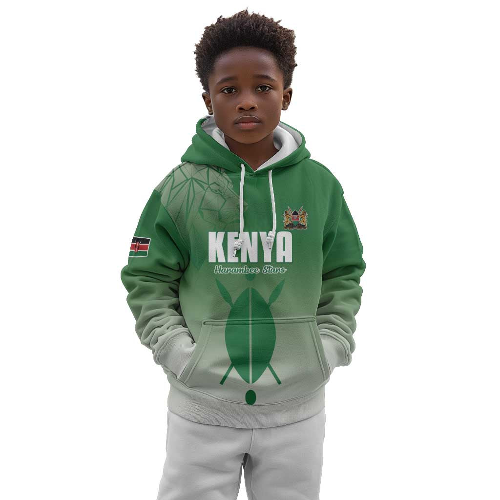 Custom Kenya Football Kid Hoodie Go Harambee Stars - African Pride