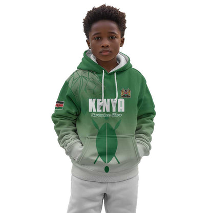 Custom Kenya Football Kid Hoodie Go Harambee Stars - African Pride