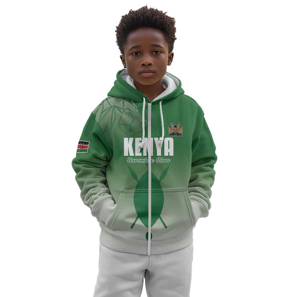 Custom Kenya Football Kid Hoodie Go Harambee Stars - African Pride