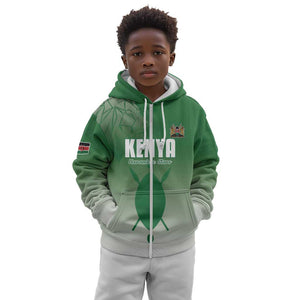 Custom Kenya Football Kid Hoodie Go Harambee Stars - African Pride