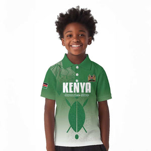 Custom Kenya Football Kid Polo Shirt Go Harambee Stars - African Pride