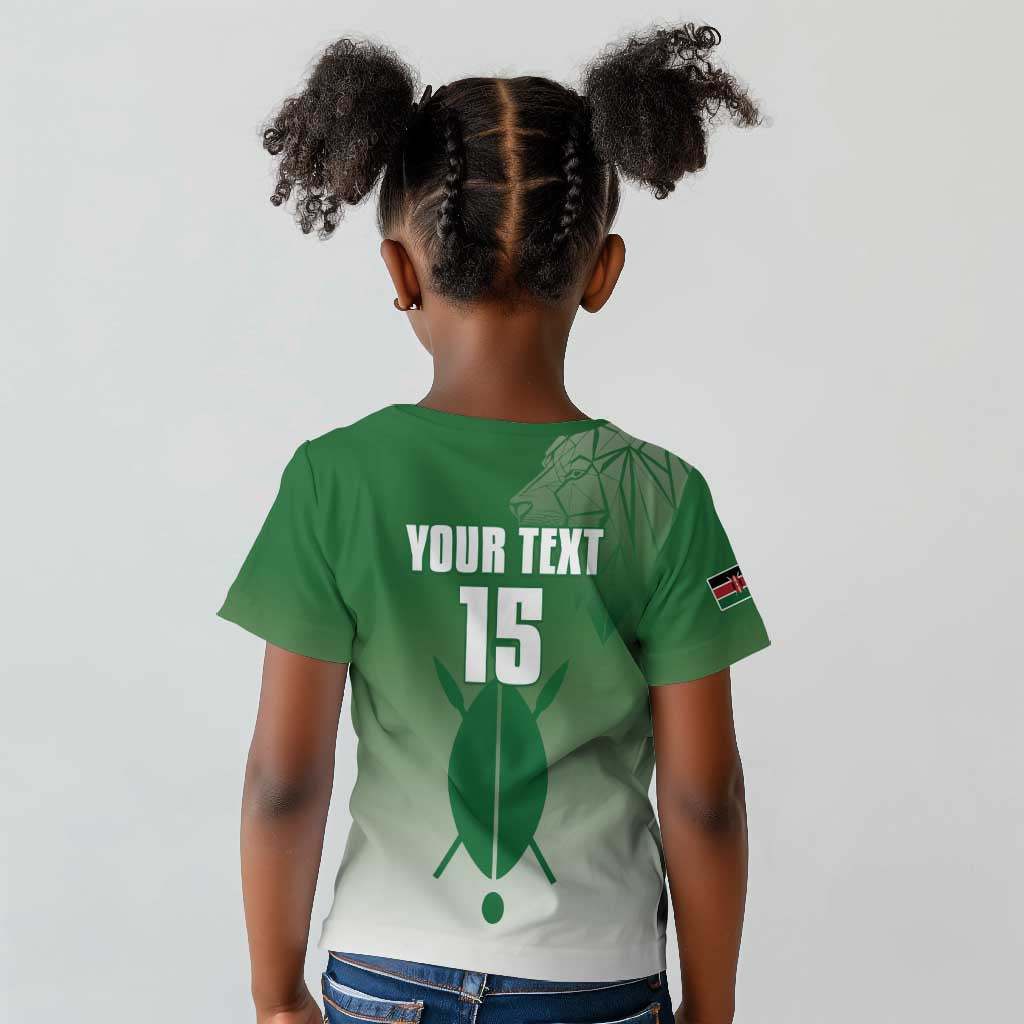 Custom Kenya Football Kid T shirt Go Harambee Stars - African Pride