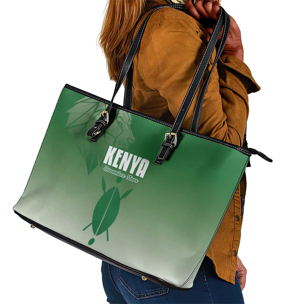 Kenya Football Leather Tote Bag Go Harambee Stars - African Pride