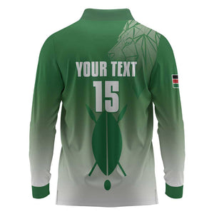 Custom Kenya Football Long Sleeve Polo Shirt Go Harambee Stars - African Pride
