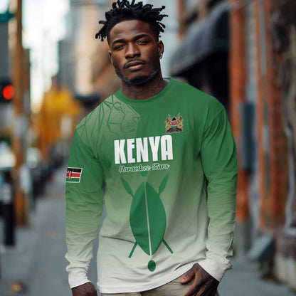 Custom Kenya Football Long Sleeve Shirt Go Harambee Stars - African Pride