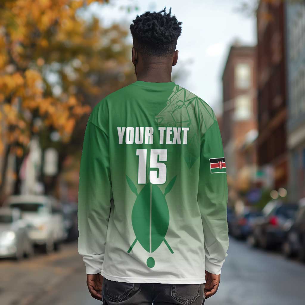 Custom Kenya Football Long Sleeve Shirt Go Harambee Stars - African Pride