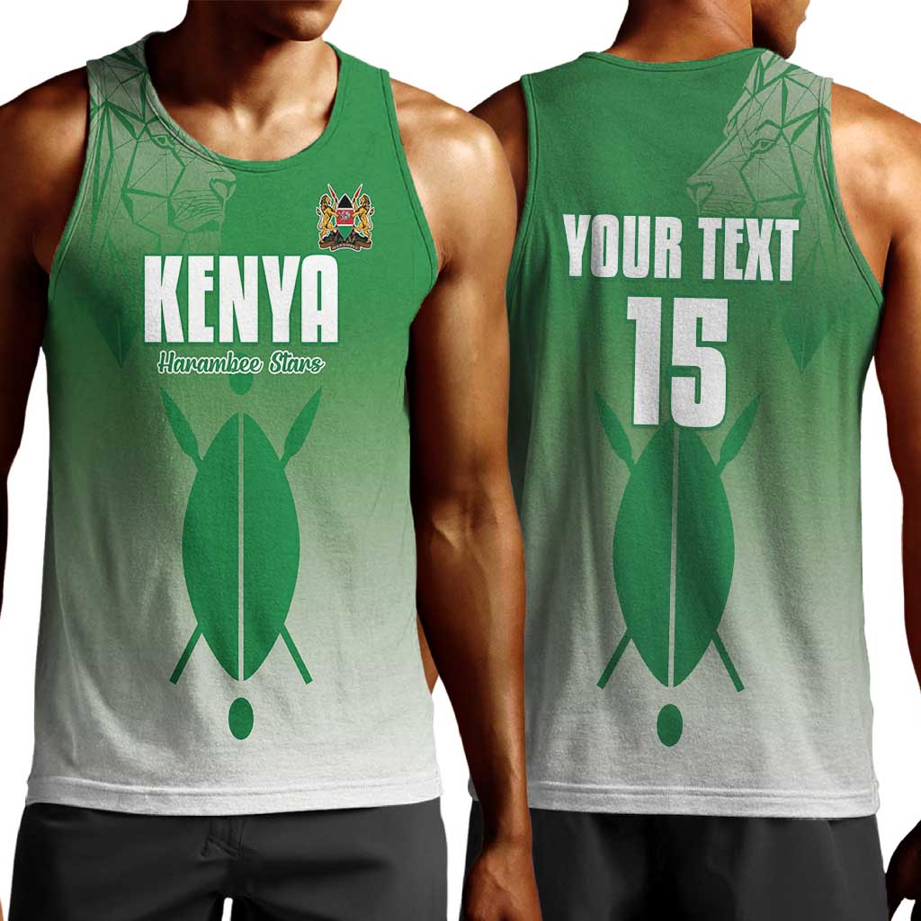 Custom Kenya Football Men Tank Top Go Harambee Stars - African Pride
