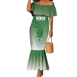 Custom Kenya Football Mermaid Dress Go Harambee Stars - African Pride
