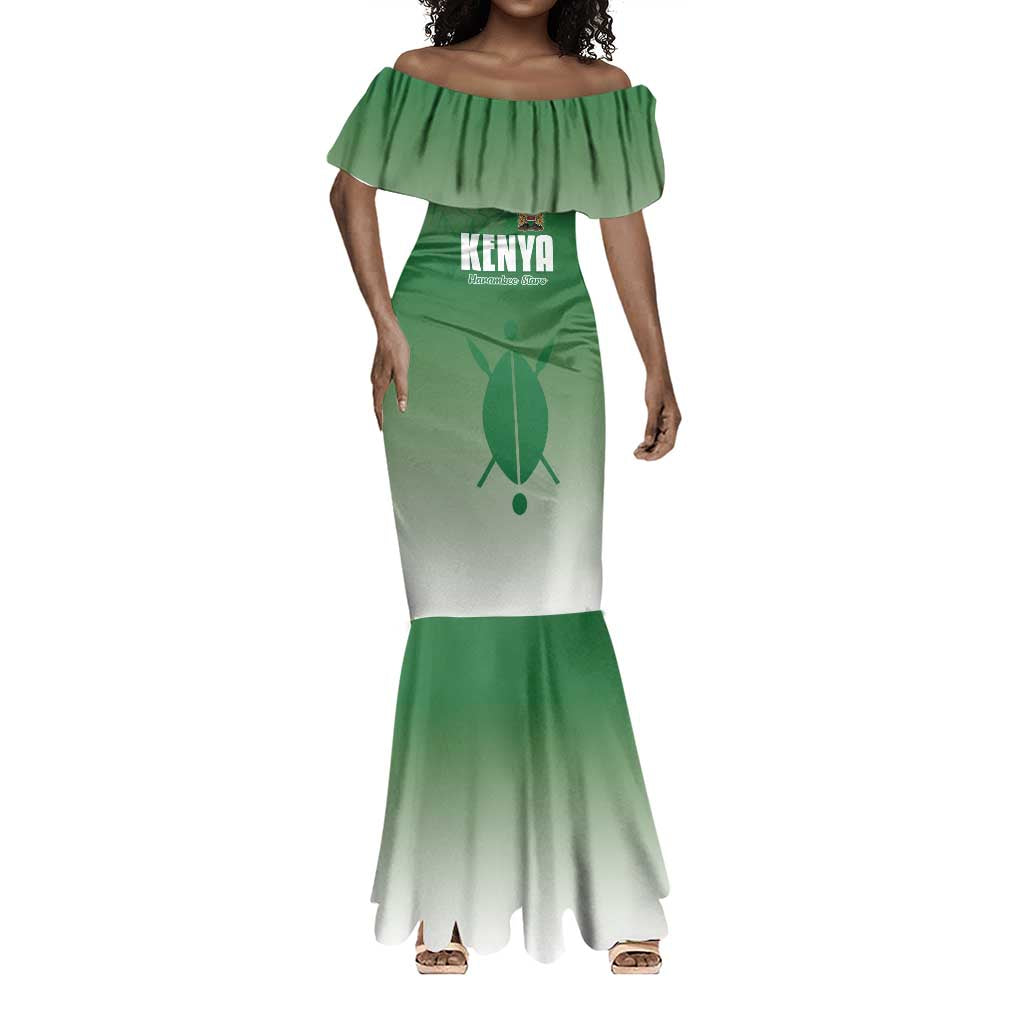 Custom Kenya Football Mermaid Dress Go Harambee Stars - African Pride