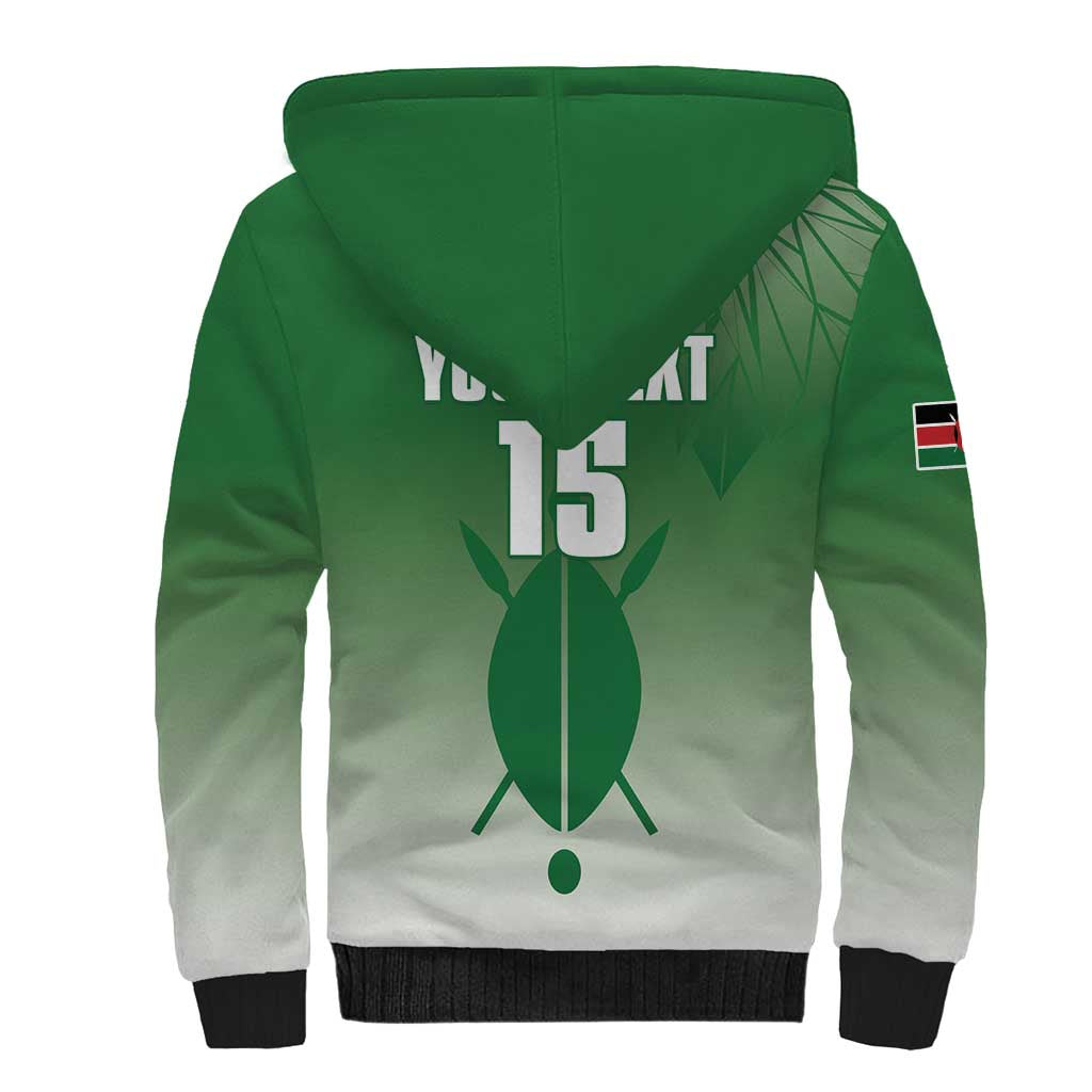 Custom Kenya Football Sherpa Hoodie Go Harambee Stars - African Pride