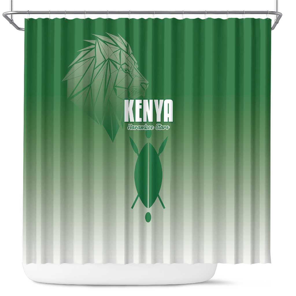Kenya Football Shower Curtain Go Harambee Stars - African Pride