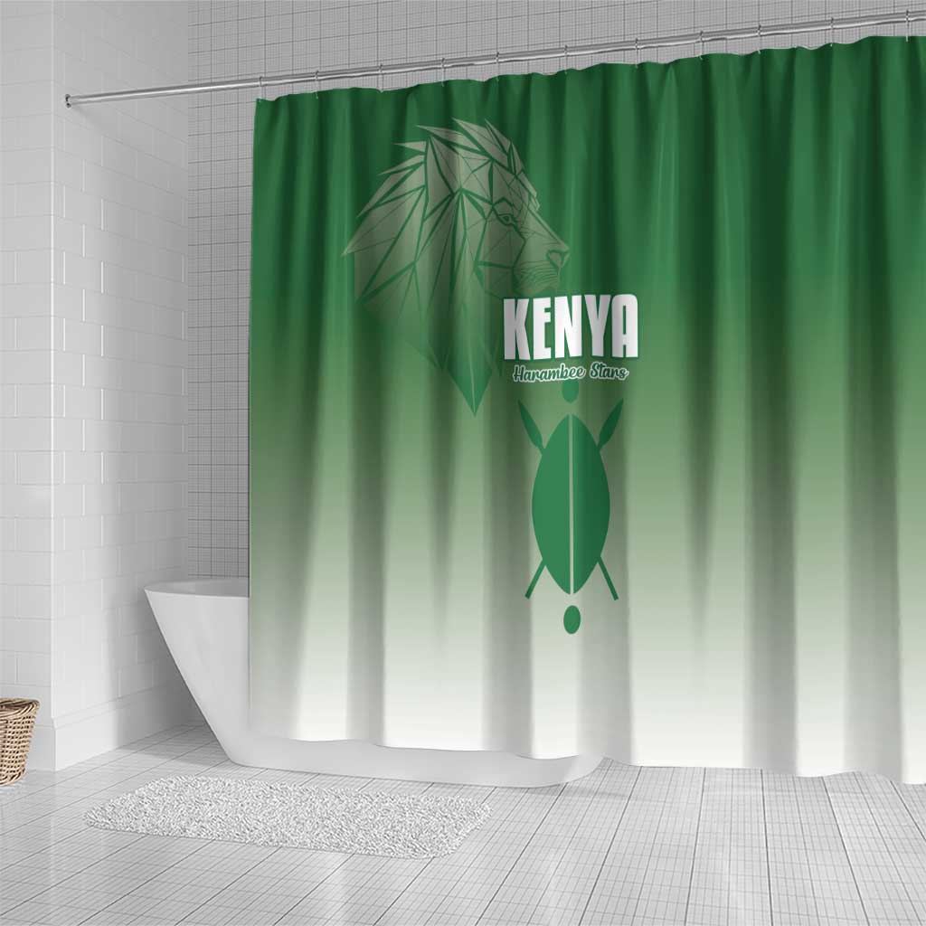 Kenya Football Shower Curtain Go Harambee Stars - African Pride