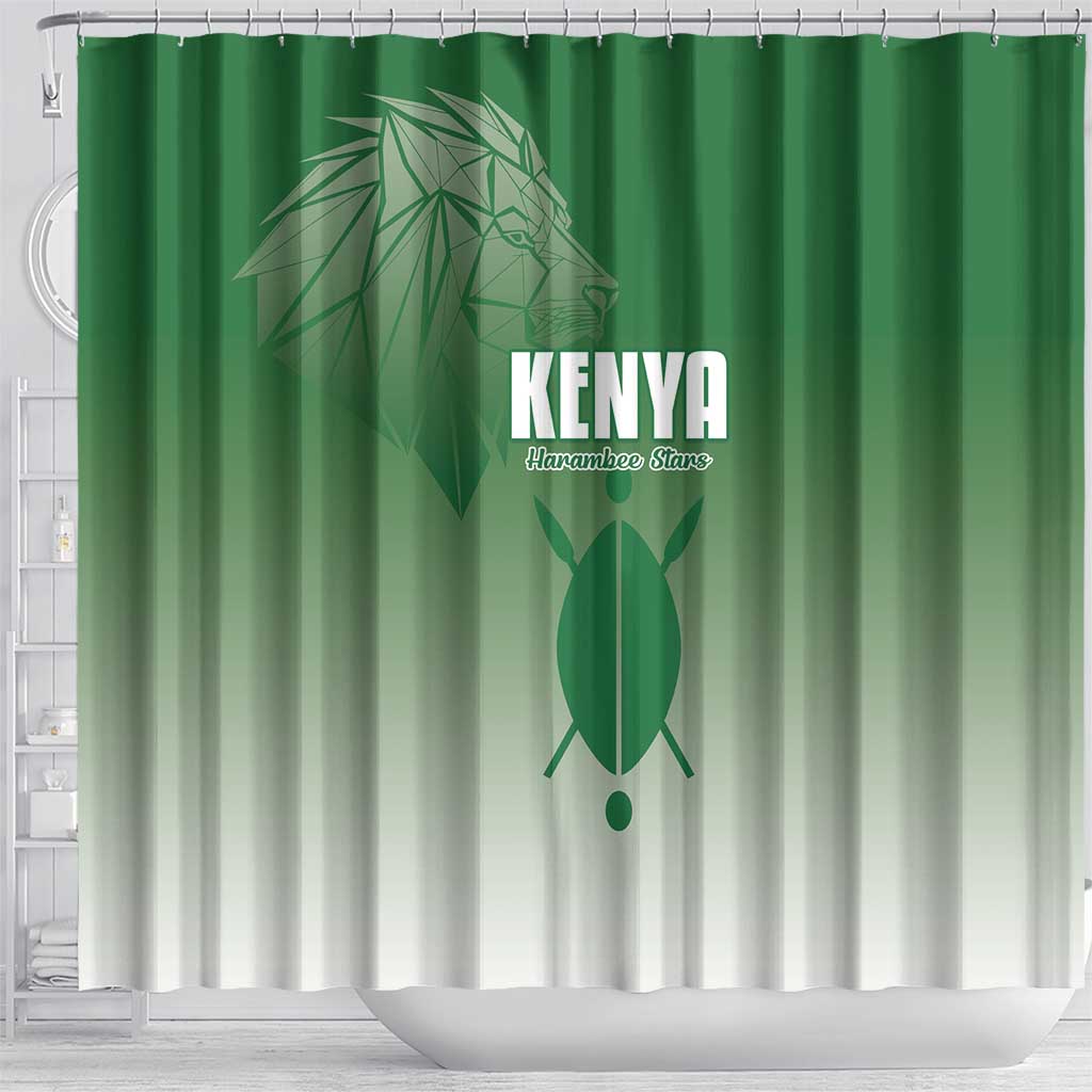 Kenya Football Shower Curtain Go Harambee Stars - African Pride