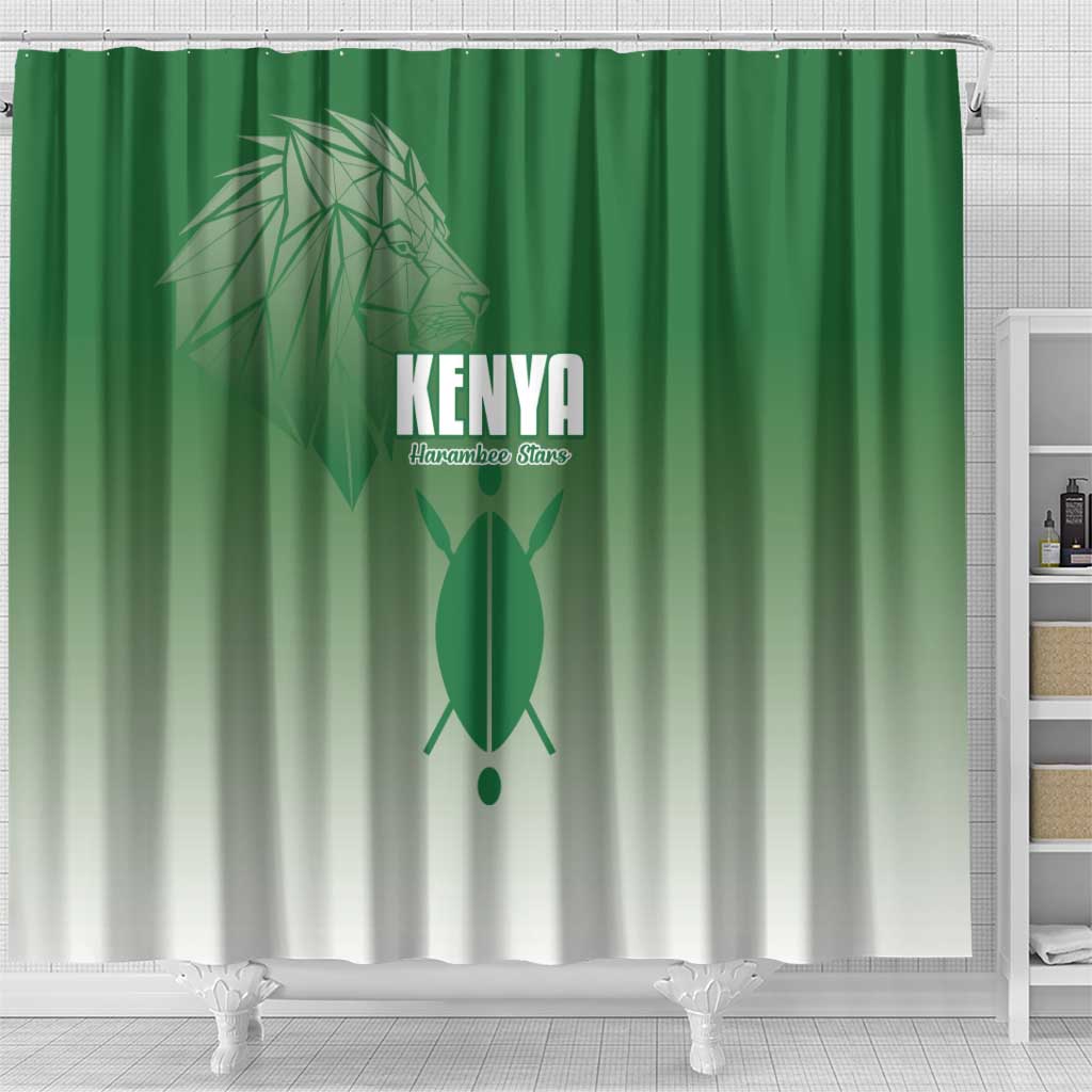 Kenya Football Shower Curtain Go Harambee Stars - African Pride