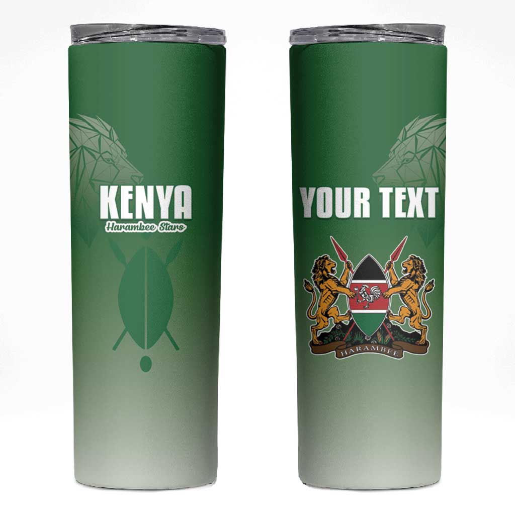 Custom Kenya Football Skinny Tumbler Go Harambee Stars - African Pride