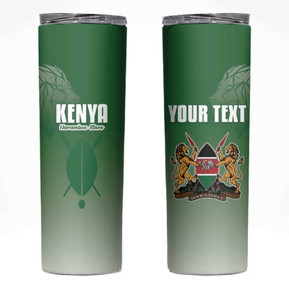 Custom Kenya Football Skinny Tumbler Go Harambee Stars - African Pride