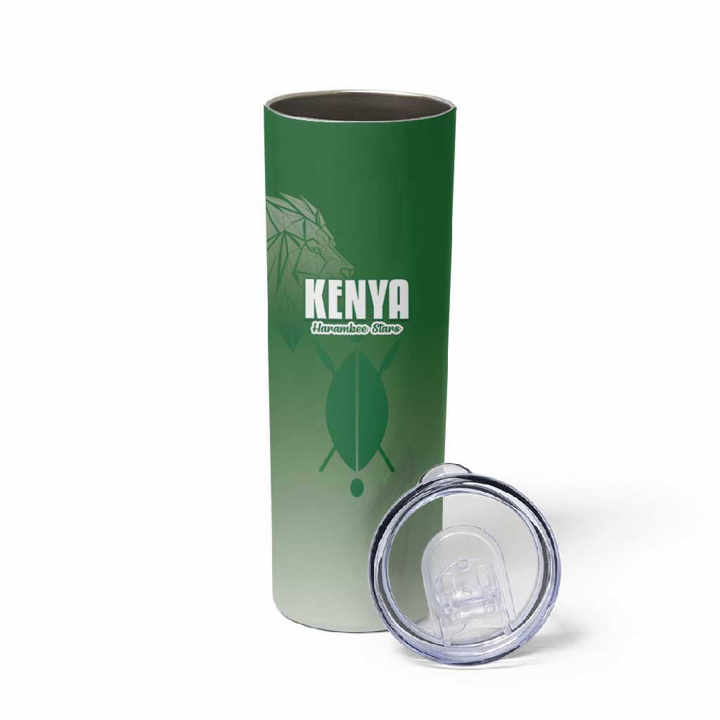 Custom Kenya Football Skinny Tumbler Go Harambee Stars - African Pride