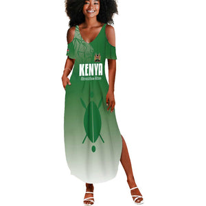 Custom Kenya Football Summer Maxi Dress Go Harambee Stars - African Pride