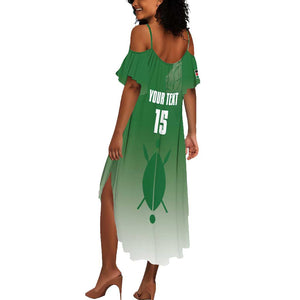 Custom Kenya Football Summer Maxi Dress Go Harambee Stars - African Pride
