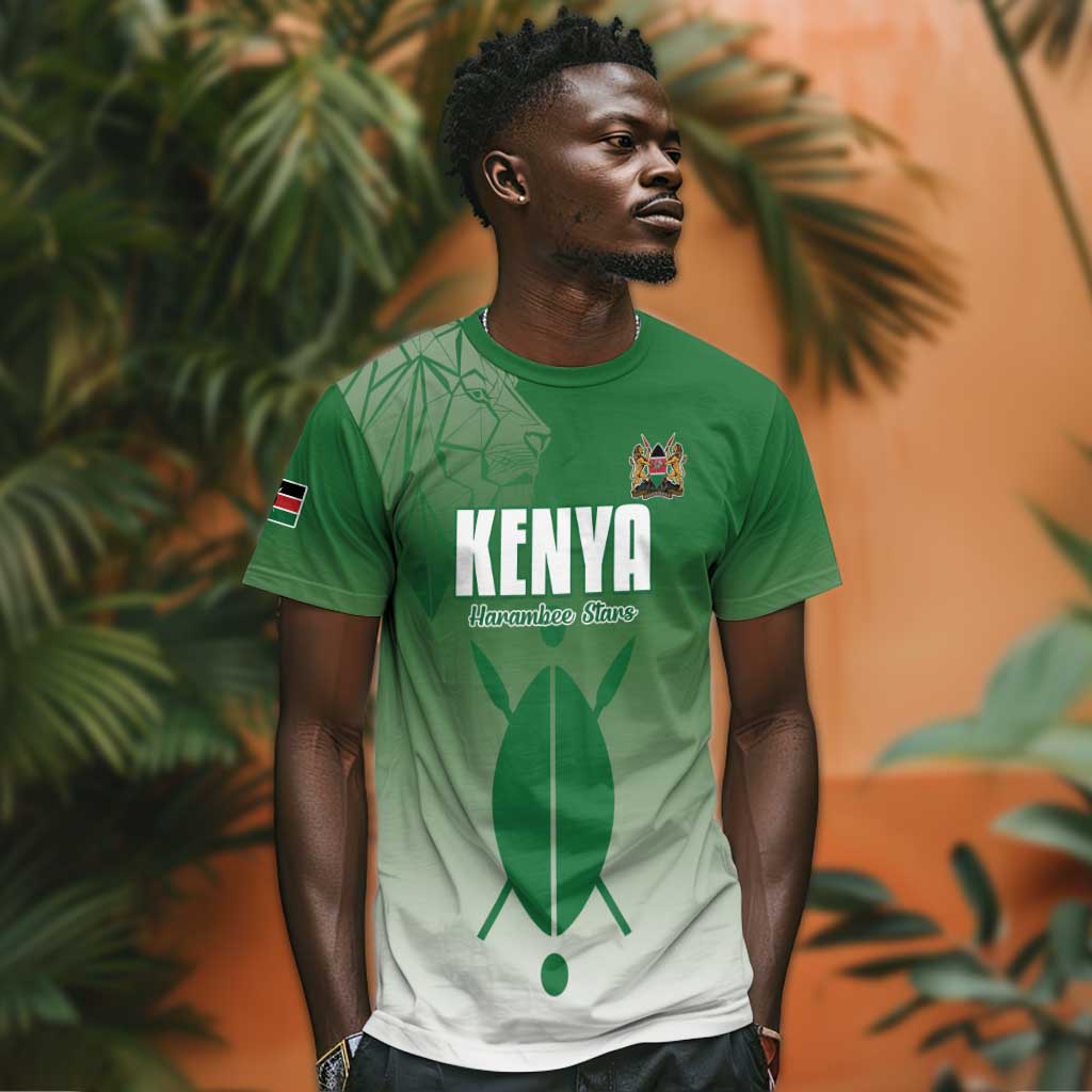 Custom Kenya Football T shirt Go Harambee Stars - African Pride