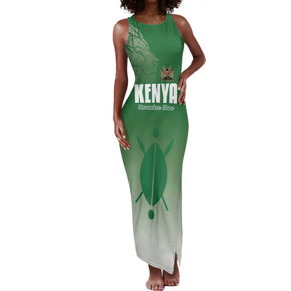 Custom Kenya Football Tank Maxi Dress Go Harambee Stars - African Pride