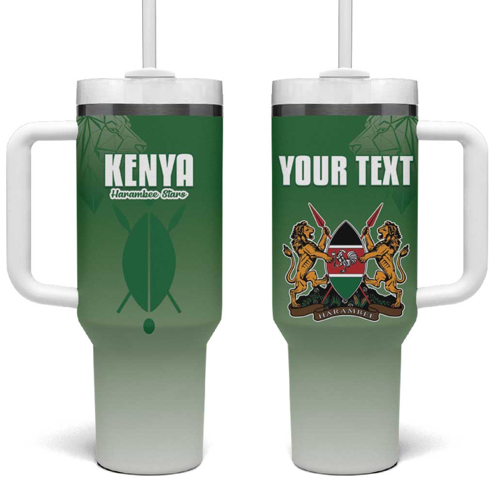 Custom Kenya Football Tumbler With Handle Go Harambee Stars - African Pride