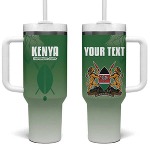 Custom Kenya Football Tumbler With Handle Go Harambee Stars - African Pride
