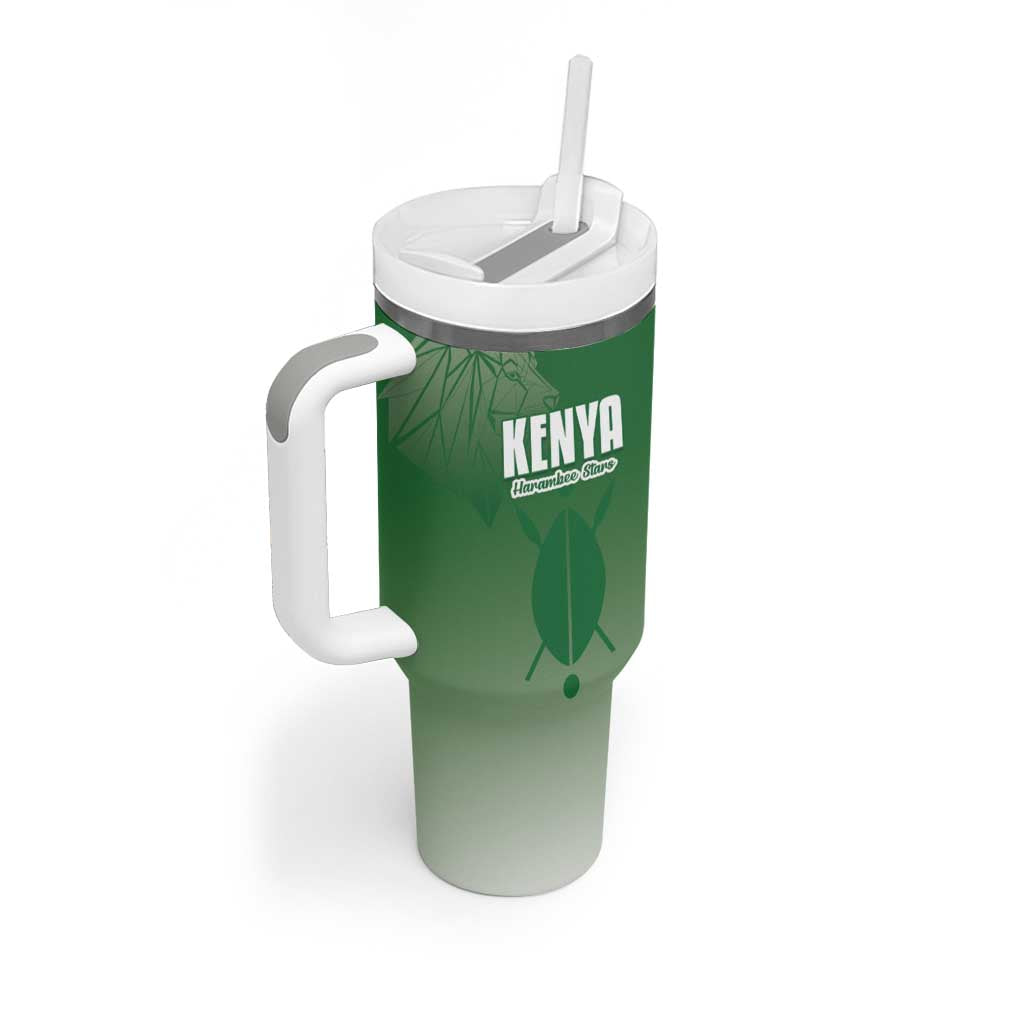 Custom Kenya Football Tumbler With Handle Go Harambee Stars - African Pride