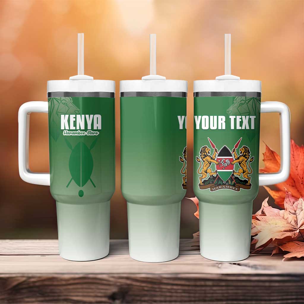 Custom Kenya Football Tumbler With Handle Go Harambee Stars - African Pride